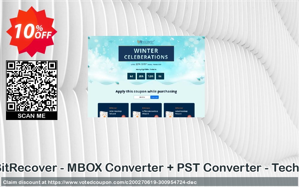 Bundle Offer BitRecover - MBOX Converter + PST Converter - Technician Plan Coupon, discount Coupon code Bundle Offer BitRecover - MBOX Converter + PST Converter - Technician License. Promotion: Bundle Offer BitRecover - MBOX Converter + PST Converter - Technician License Exclusive offer 
