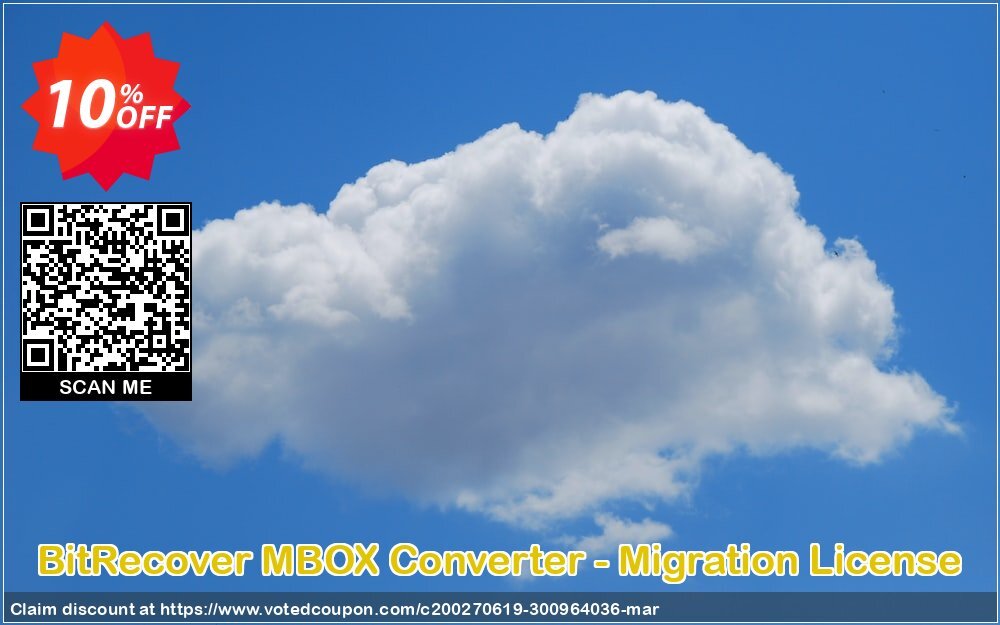 BitRecover MBOX Converter - Migration Plan Coupon, discount Coupon code BitRecover MBOX Converter - Migration License. Promotion: BitRecover MBOX Converter - Migration License Exclusive offer 