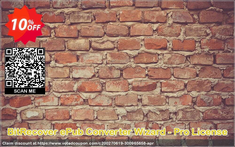 BitRecover ePub Converter Wizard - Pro Plan Coupon, discount Coupon code BitRecover ePub Converter Wizard - Pro License. Promotion: BitRecover ePub Converter Wizard - Pro License Exclusive offer 