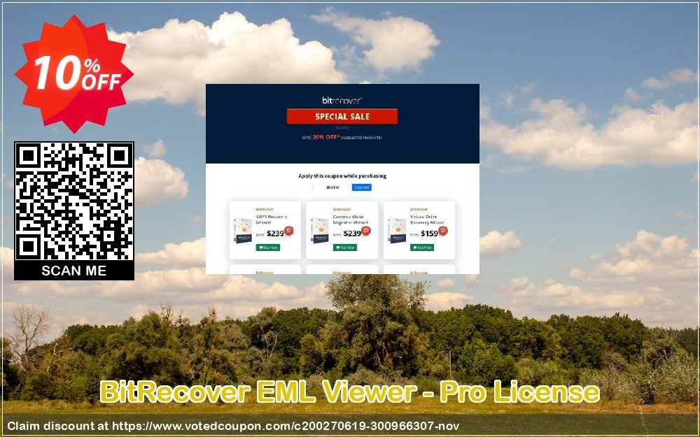 BitRecover EML Viewer - Pro Plan Coupon, discount Coupon code BitRecover EML Viewer - Pro License. Promotion: BitRecover EML Viewer - Pro License Exclusive offer 