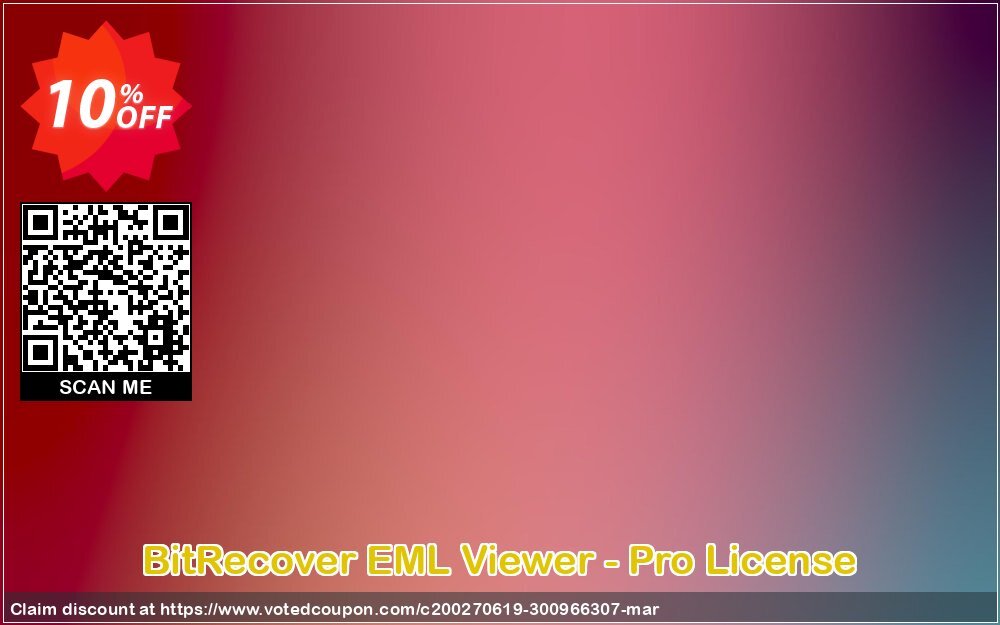 BitRecover EML Viewer - Pro Plan Coupon, discount Coupon code BitRecover EML Viewer - Pro License. Promotion: BitRecover EML Viewer - Pro License Exclusive offer 