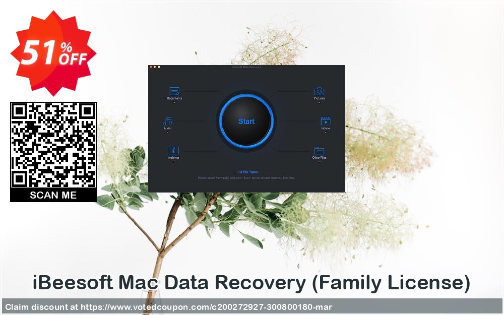 iBeesoft MAC Data Recovery, Family Plan  Coupon Code Apr 2024, 51% OFF - VotedCoupon