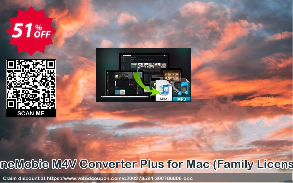 TuneMobie M4V Converter Plus for MAC, Family Plan  Coupon, discount Coupon code TuneMobie M4V Converter Plus for Mac (Family License). Promotion: TuneMobie M4V Converter Plus for Mac (Family License) Exclusive offer 