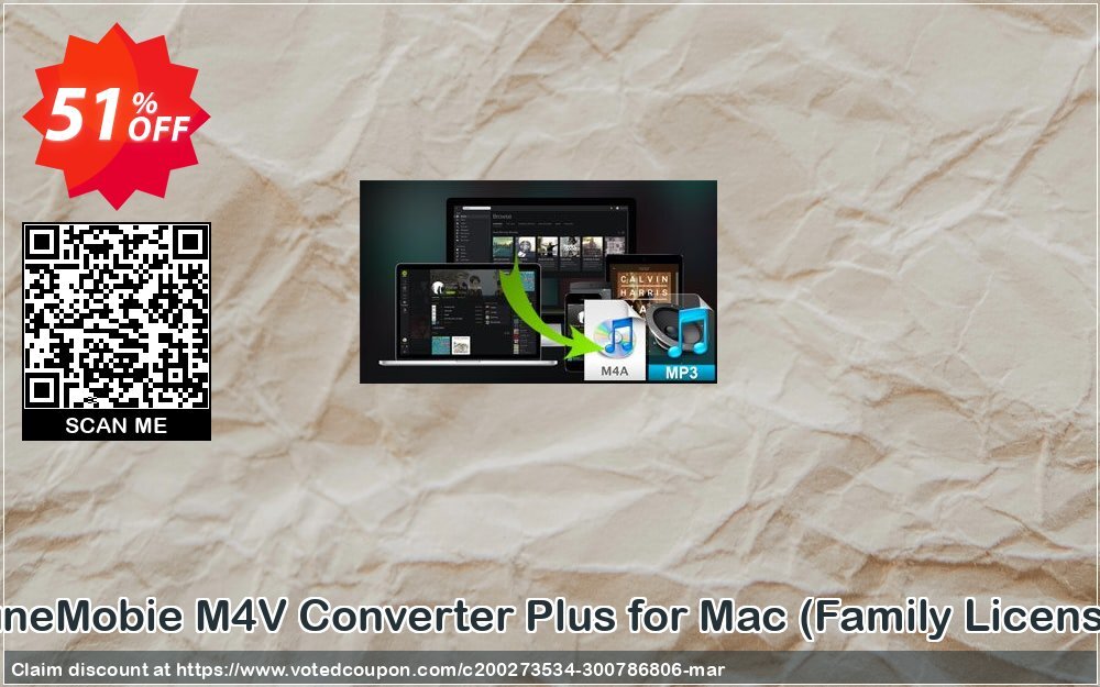 TuneMobie M4V Converter Plus for MAC, Family Plan  Coupon Code Apr 2024, 51% OFF - VotedCoupon