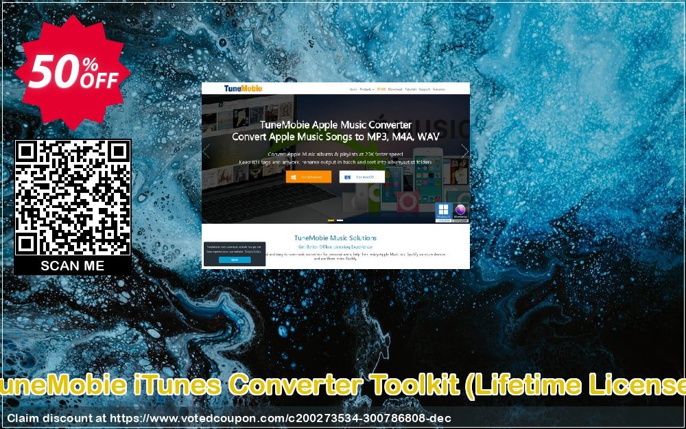 TuneMobie iTunes Converter Toolkit, Lifetime Plan  Coupon, discount Coupon code TuneMobie iTunes Converter Toolkit (Lifetime License). Promotion: TuneMobie iTunes Converter Toolkit (Lifetime License) Exclusive offer 