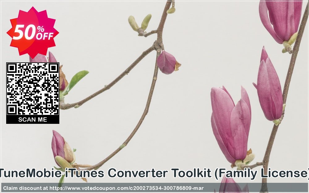 TuneMobie iTunes Converter Toolkit, Family Plan  Coupon, discount Coupon code TuneMobie iTunes Converter Toolkit (Family License). Promotion: TuneMobie iTunes Converter Toolkit (Family License) Exclusive offer 