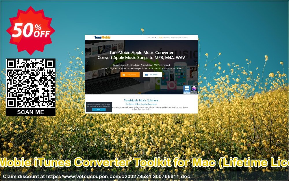 TuneMobie iTunes Converter Toolkit for MAC, Lifetime Plan  Coupon, discount Coupon code TuneMobie iTunes Converter Toolkit for Mac (Lifetime License). Promotion: TuneMobie iTunes Converter Toolkit for Mac (Lifetime License) Exclusive offer 