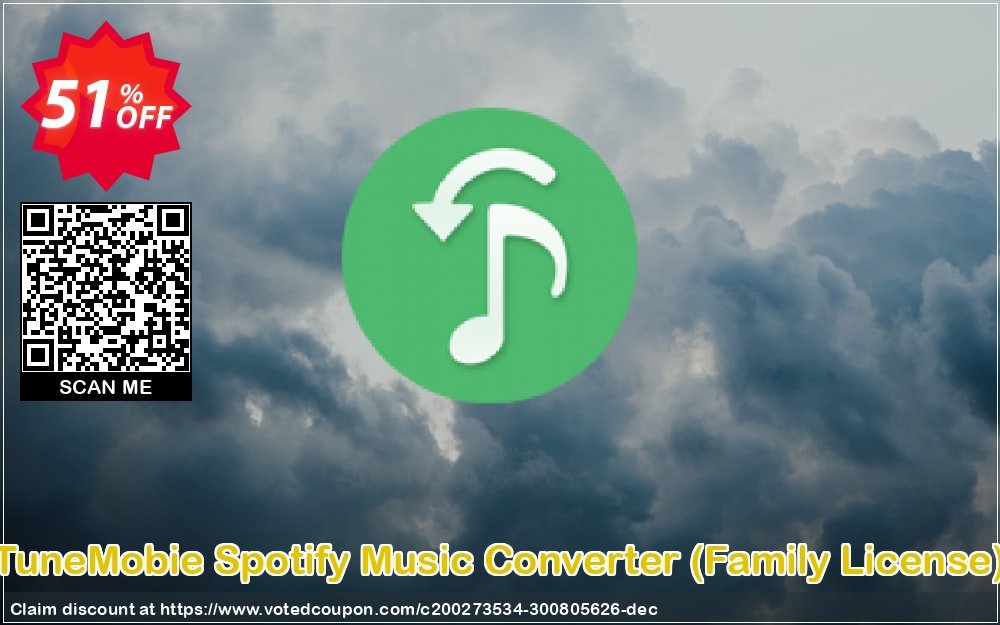 TuneMobie Spotify Music Converter, Family Plan  Coupon, discount Coupon code TuneMobie Spotify Music Converter (Family License). Promotion: TuneMobie Spotify Music Converter (Family License) Exclusive offer 
