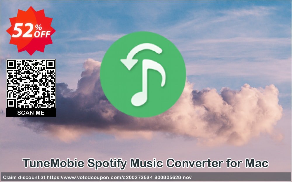 TuneMobie Spotify Music Converter for MAC Coupon, discount Coupon code TuneMobie Spotify Music Converter for Mac (Lifetime License). Promotion: TuneMobie Spotify Music Converter for Mac (Lifetime License) Exclusive offer 