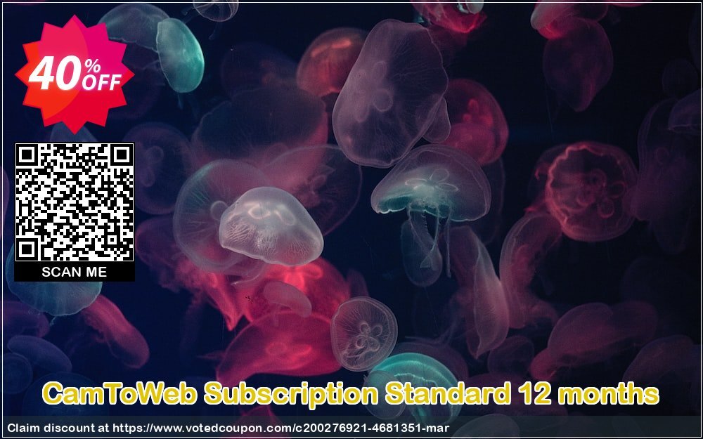 CamToWeb Subscription Standard 12 months Coupon, discount CamToWeb Subscription Standard 12 months Dreaded promo code 2024. Promotion: Dreaded promo code of CamToWeb Subscription Standard 12 months 2024