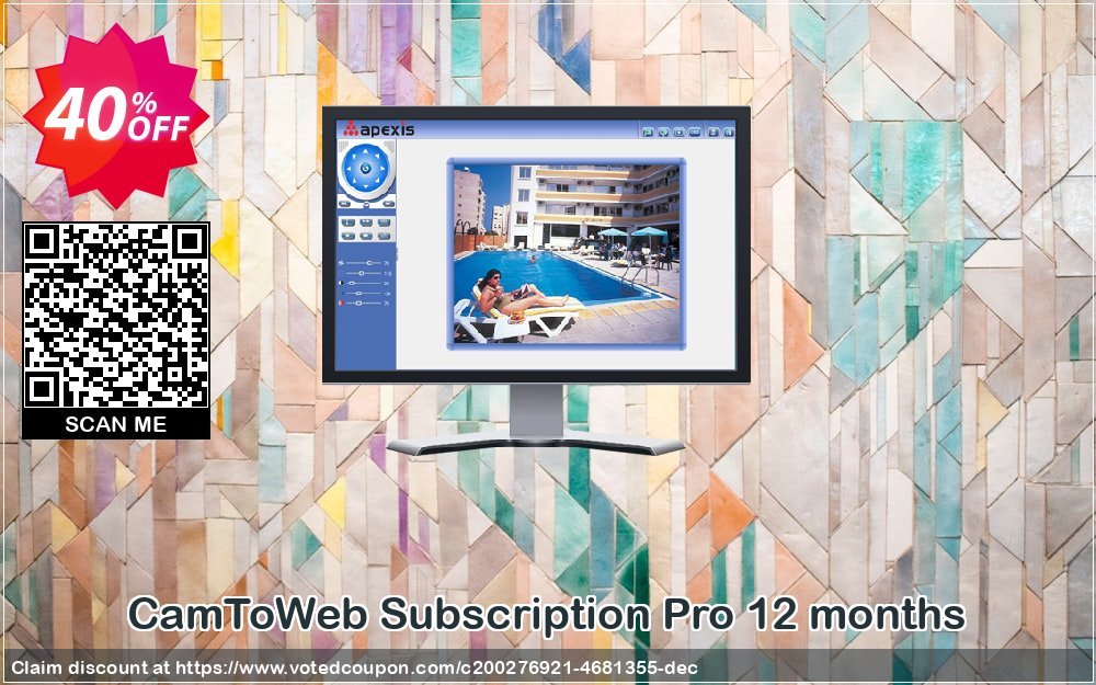 CamToWeb Subscription Pro 12 months Coupon, discount CamToWeb Subscription Pro 12 months Awful deals code 2023. Promotion: Awful deals code of CamToWeb Subscription Pro 12 months 2023