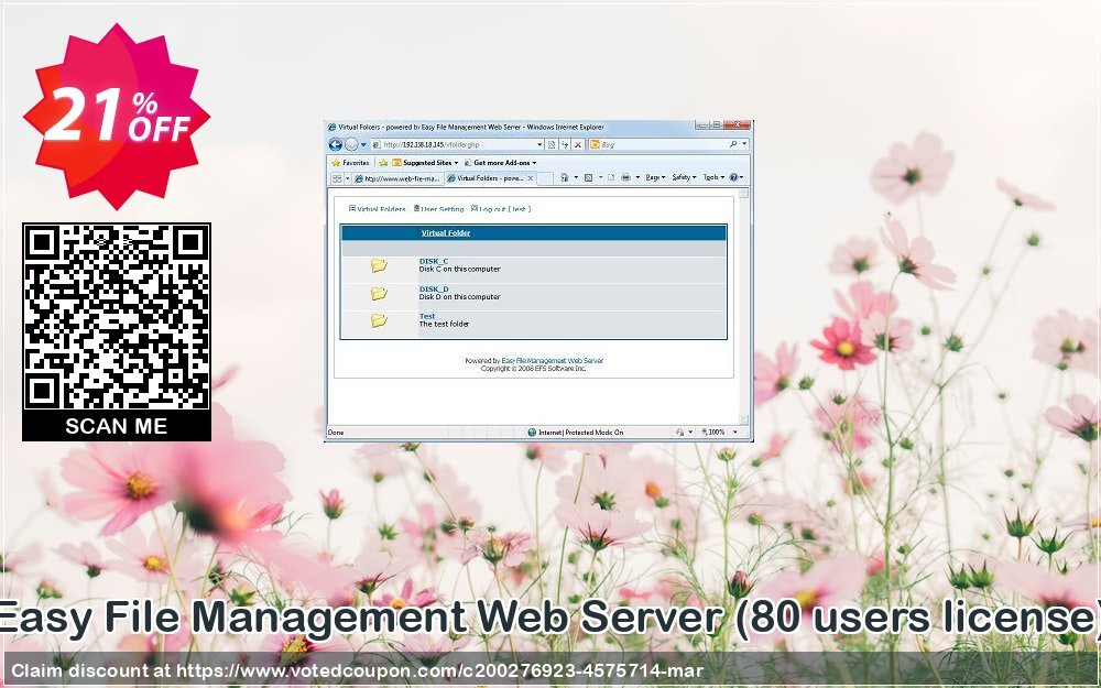 Easy File Management Web Server, 80 users Plan  Coupon, discount Easy File Management Web Server (80 users license) Marvelous promo code 2024. Promotion: Marvelous promo code of Easy File Management Web Server (80 users license) 2024