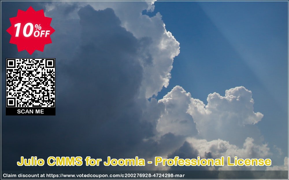 Julio CMMS for Joomla - Professional Plan Coupon Code May 2024, 10% OFF - VotedCoupon