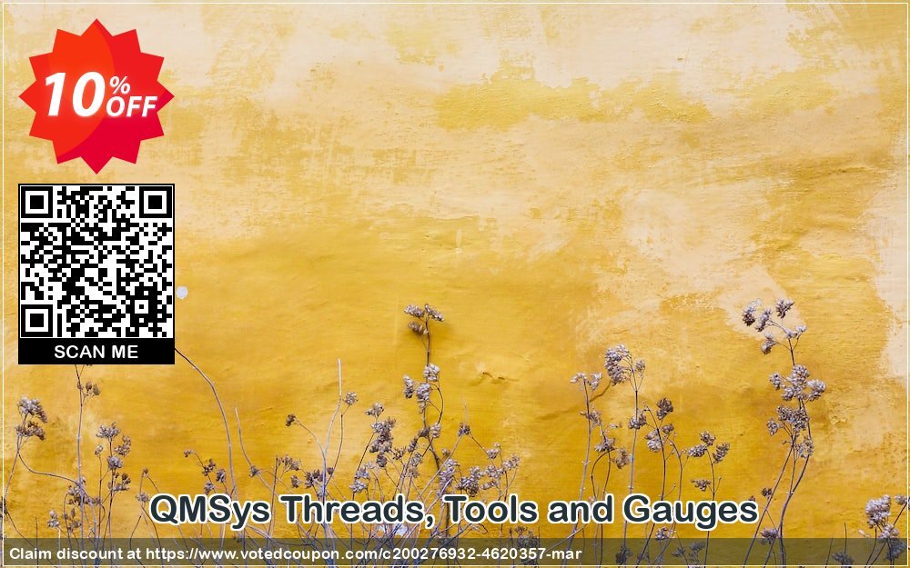 QMSys Threads, Tools and Gauges Coupon, discount QMSys Threads, Tools and Gauges Excellent sales code 2024. Promotion: Excellent sales code of QMSys Threads, Tools and Gauges 2024