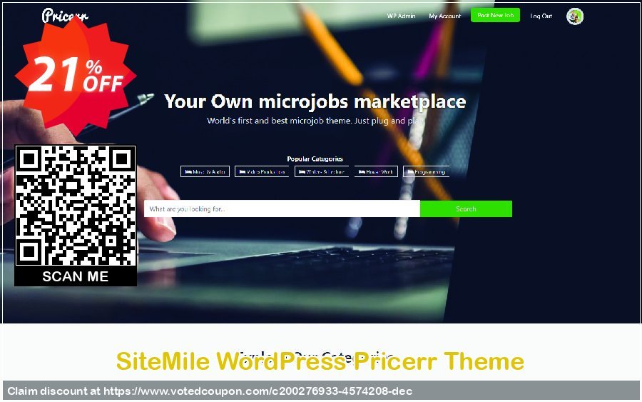 SiteMile WordPress Pricerr Theme Coupon, discount WordPress Pricerr Theme Wonderful discount code 2023. Promotion: Wonderful discount code of WordPress Pricerr Theme 2023