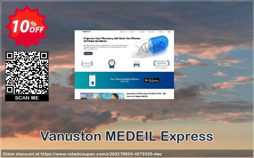 Vanuston MEDEIL Express Coupon, discount MEDEIL - EXP EDITION (Pharmacy Billing Software) Formidable promo code 2023. Promotion: Formidable promo code of MEDEIL - EXP EDITION (Pharmacy Billing Software) 2023