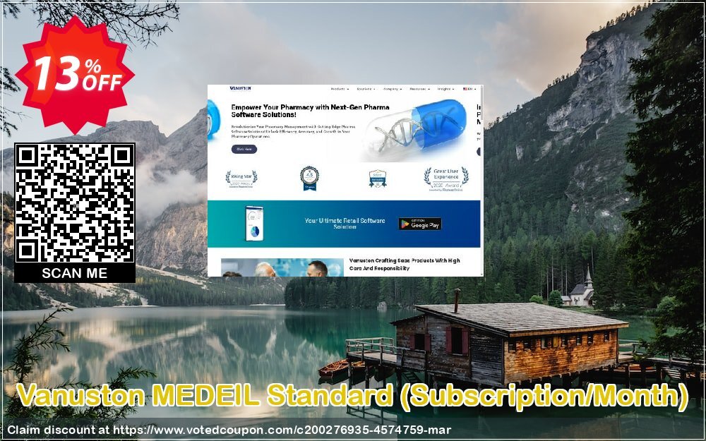 Vanuston MEDEIL Standard, Subscription/Month  Coupon, discount MEDEIL-STD-Subscription License/month Exclusive sales code 2024. Promotion: Exclusive sales code of MEDEIL-STD-Subscription License/month 2024