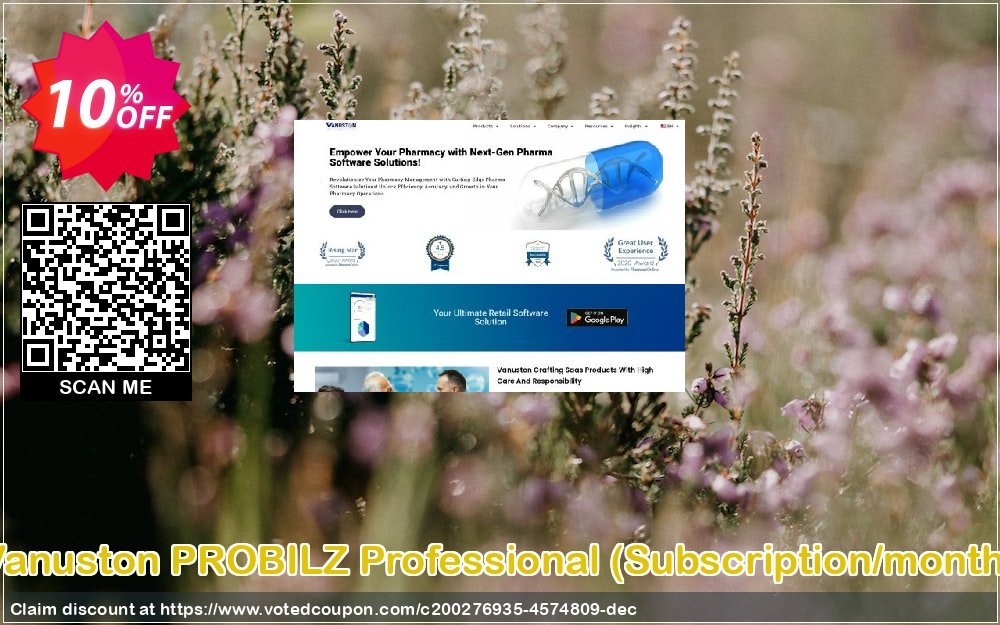 Vanuston PROBILZ Professional, Subscription/month  Coupon, discount PROBILZ-PROF-Subscription License/month Stunning deals code 2023. Promotion: Stunning deals code of PROBILZ-PROF-Subscription License/month 2023