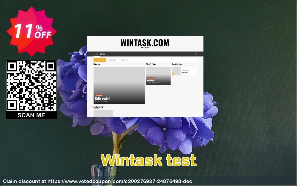Wintask test Coupon, discount Wintask test Stirring discount code 2024. Promotion: Stirring discount code of Wintask test 2024