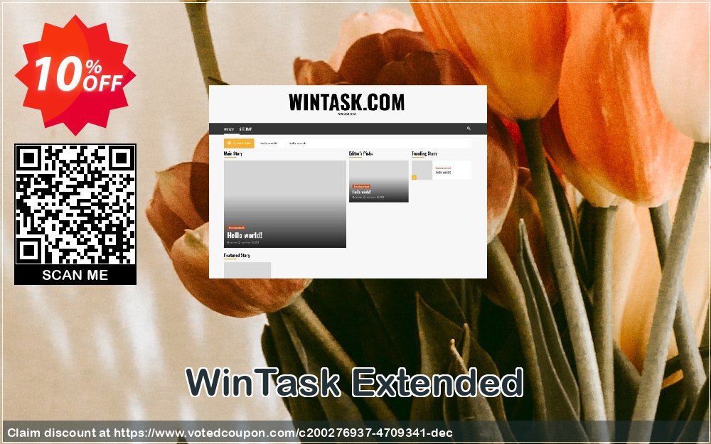 WinTask Extended Coupon, discount WinTask Extended Formidable sales code 2023. Promotion: Formidable sales code of WinTask Extended 2023