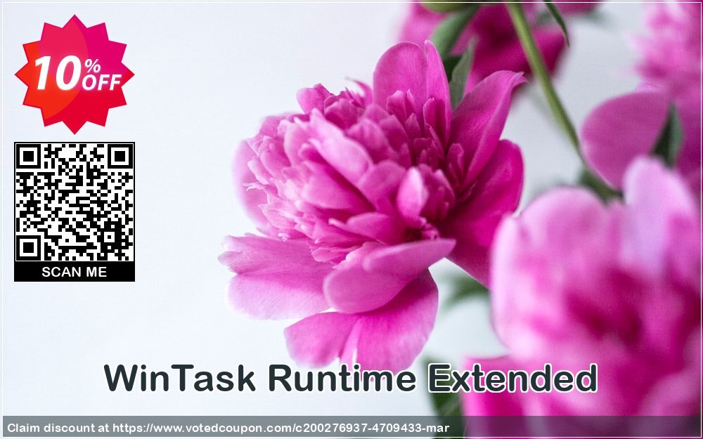 WinTask Runtime Extended Coupon, discount Runtime Extended Formidable deals code 2024. Promotion: Formidable deals code of Runtime Extended 2024