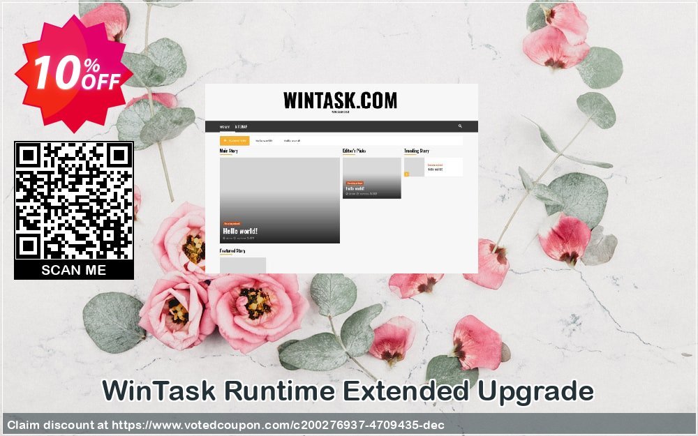 WinTask Runtime Extended Upgrade Coupon, discount Runtime Extended Upgrade Dreaded discount code 2024. Promotion: Dreaded discount code of Runtime Extended Upgrade 2024