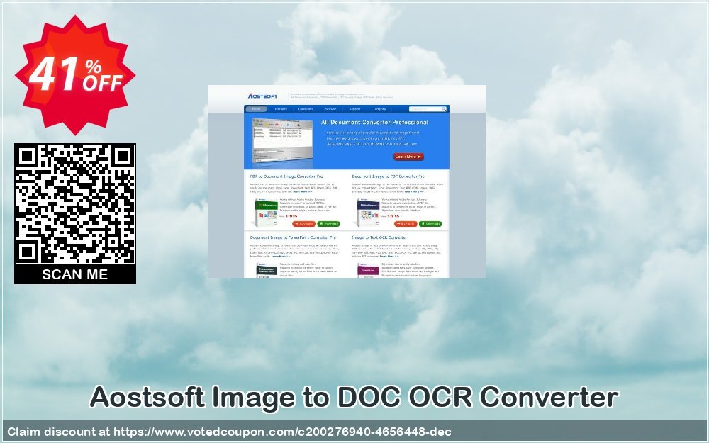 Aostsoft Image to DOC OCR Converter Coupon, discount Aostsoft Image to DOC OCR Converter Awful promotions code 2024. Promotion: Awful promotions code of Aostsoft Image to DOC OCR Converter 2024
