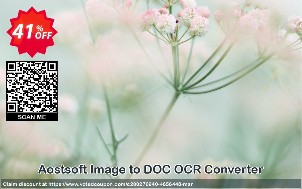 Aostsoft Image to DOC OCR Converter Coupon, discount Aostsoft Image to DOC OCR Converter Awful promotions code 2024. Promotion: Awful promotions code of Aostsoft Image to DOC OCR Converter 2024