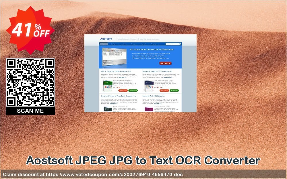 Aostsoft JPEG JPG to Text OCR Converter Coupon, discount Aostsoft JPEG JPG to Text OCR Converter Awful sales code 2024. Promotion: Awful sales code of Aostsoft JPEG JPG to Text OCR Converter 2024