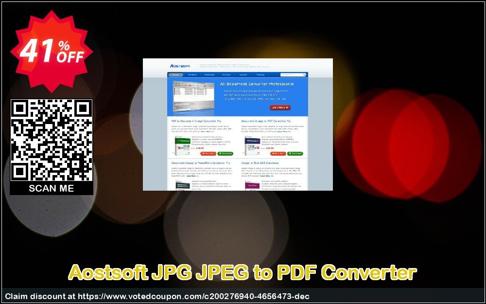 Aostsoft JPG JPEG to PDF Converter Coupon, discount Aostsoft JPG JPEG to PDF Converter Super discount code 2024. Promotion: Super discount code of Aostsoft JPG JPEG to PDF Converter 2024