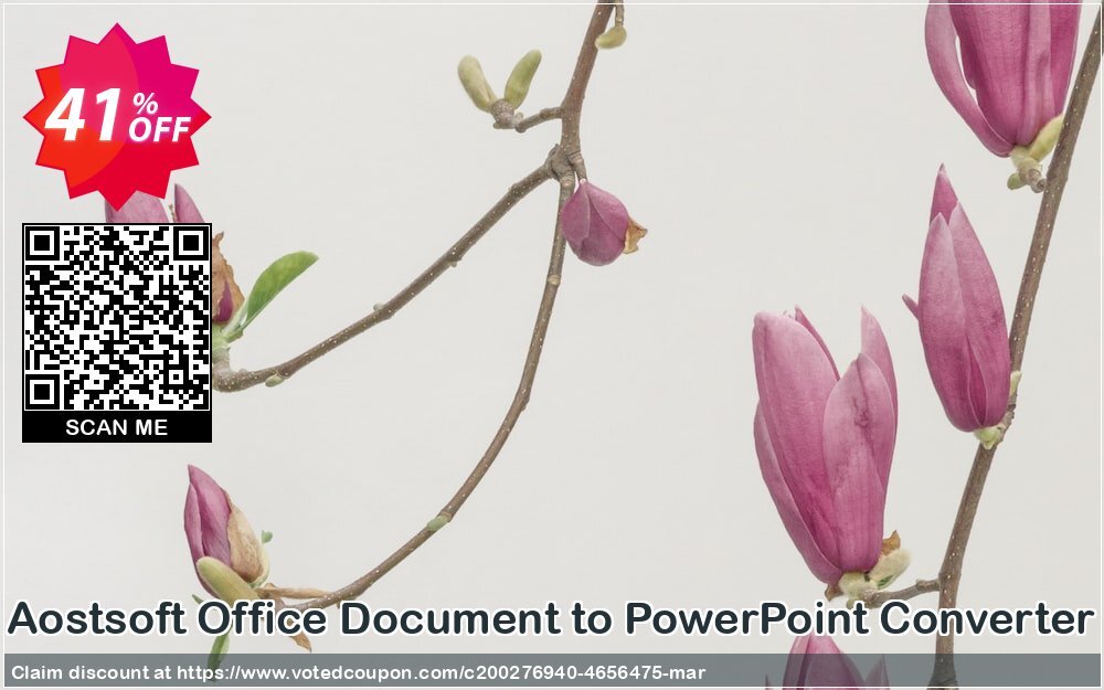 Aostsoft Office Document to PowerPoint Converter Coupon, discount Aostsoft Office Document to PowerPoint Converter Big discounts code 2024. Promotion: Big discounts code of Aostsoft Office Document to PowerPoint Converter 2024