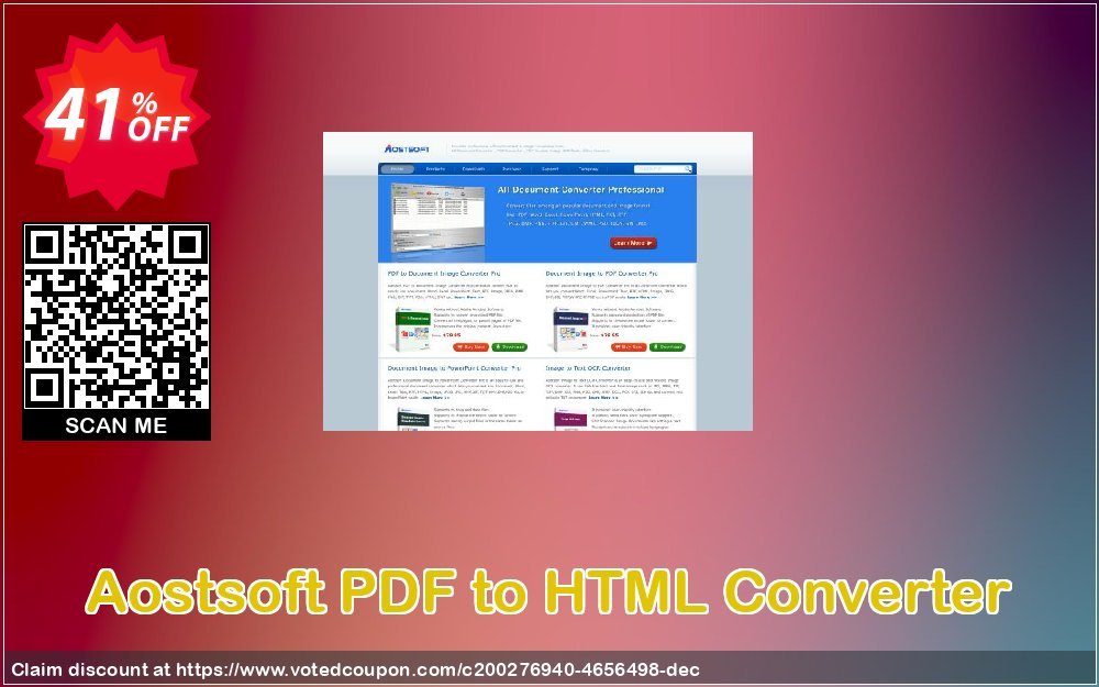 Aostsoft PDF to HTML Converter Coupon, discount Aostsoft PDF to HTML Converter Big sales code 2024. Promotion: Big sales code of Aostsoft PDF to HTML Converter 2024