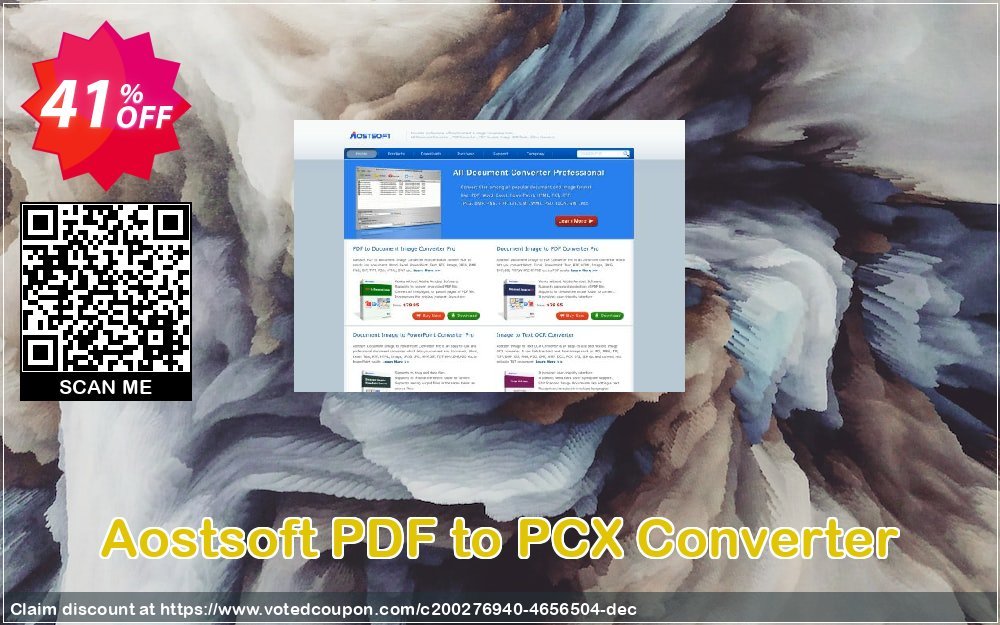 Aostsoft PDF to PCX Converter Coupon, discount Aostsoft PDF to PCX Converter Amazing promotions code 2023. Promotion: Amazing promotions code of Aostsoft PDF to PCX Converter 2023