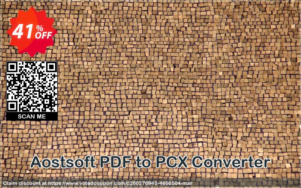 Aostsoft PDF to PCX Converter Coupon, discount Aostsoft PDF to PCX Converter Amazing promotions code 2024. Promotion: Amazing promotions code of Aostsoft PDF to PCX Converter 2024