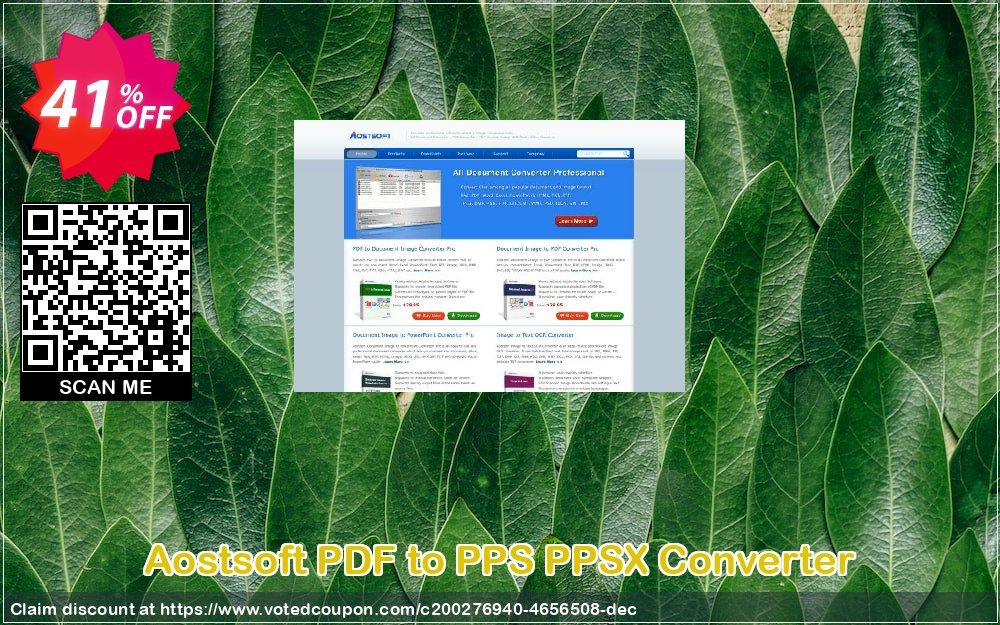 Aostsoft PDF to PPS PPSX Converter Coupon, discount Aostsoft PDF to PPS PPSX Converter Stirring discount code 2023. Promotion: Stirring discount code of Aostsoft PDF to PPS PPSX Converter 2023