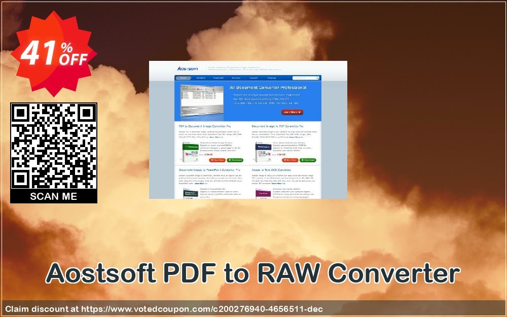Aostsoft PDF to RAW Converter Coupon, discount Aostsoft PDF to RAW Converter Fearsome promotions code 2023. Promotion: Fearsome promotions code of Aostsoft PDF to RAW Converter 2023