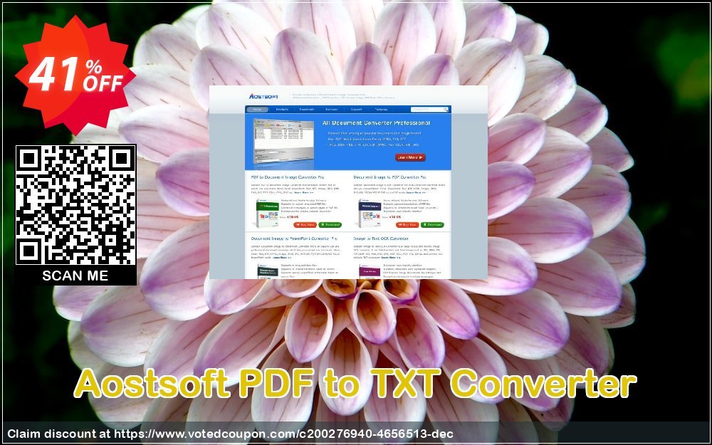 Aostsoft PDF to TXT Converter Coupon, discount Aostsoft PDF to TXT Converter Excellent deals code 2023. Promotion: Excellent deals code of Aostsoft PDF to TXT Converter 2023