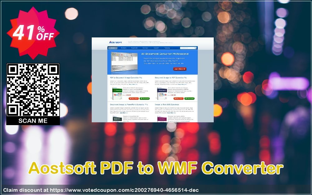 Aostsoft PDF to WMF Converter Coupon, discount Aostsoft PDF to WMF Converter Marvelous offer code 2023. Promotion: Marvelous offer code of Aostsoft PDF to WMF Converter 2023