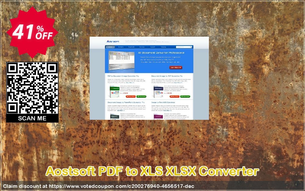 Aostsoft PDF to XLS XLSX Converter Coupon, discount Aostsoft PDF to XLS XLSX Converter Awful discounts code 2023. Promotion: Awful discounts code of Aostsoft PDF to XLS XLSX Converter 2023