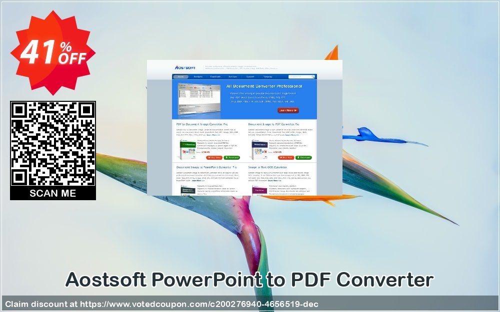 Aostsoft PowerPoint to PDF Converter Coupon, discount Aostsoft PowerPoint to PDF Converter Super sales code 2023. Promotion: Super sales code of Aostsoft PowerPoint to PDF Converter 2023