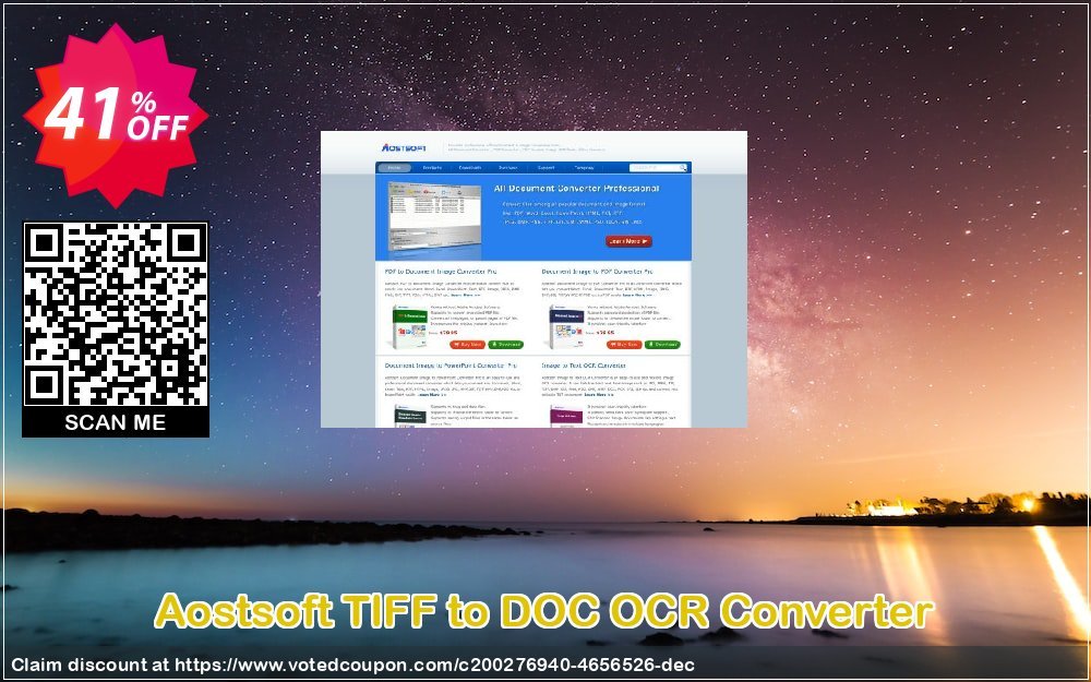 Aostsoft TIFF to DOC OCR Converter Coupon Code May 2024, 41% OFF - VotedCoupon