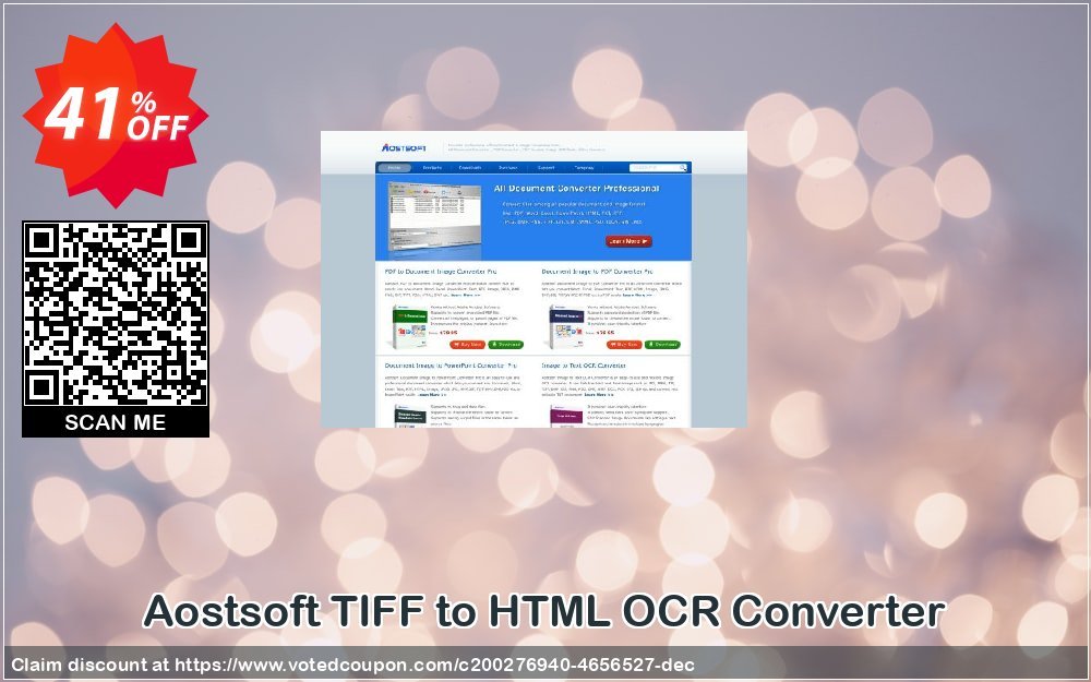 Aostsoft TIFF to HTML OCR Converter Coupon, discount Aostsoft TIFF to HTML OCR Converter Amazing deals code 2023. Promotion: Amazing deals code of Aostsoft TIFF to HTML OCR Converter 2023