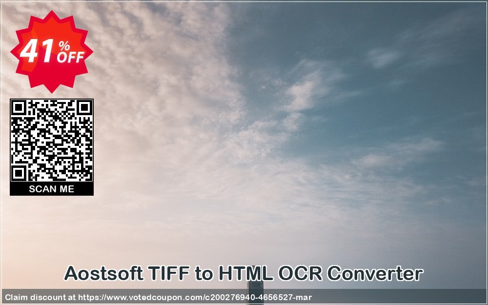 Aostsoft TIFF to HTML OCR Converter Coupon, discount Aostsoft TIFF to HTML OCR Converter Amazing deals code 2024. Promotion: Amazing deals code of Aostsoft TIFF to HTML OCR Converter 2024