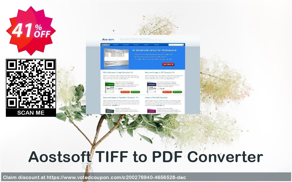 Aostsoft TIFF to PDF Converter Coupon, discount Aostsoft TIFF to PDF Converter Stunning offer code 2023. Promotion: Stunning offer code of Aostsoft TIFF to PDF Converter 2023