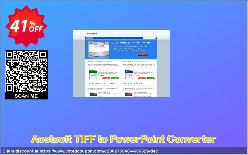 Aostsoft TIFF to PowerPoint Converter Coupon, discount Aostsoft TIFF to PowerPoint Converter Staggering discount code 2023. Promotion: Staggering discount code of Aostsoft TIFF to PowerPoint Converter 2023