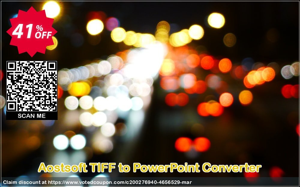 Aostsoft TIFF to PowerPoint Converter Coupon, discount Aostsoft TIFF to PowerPoint Converter Staggering discount code 2024. Promotion: Staggering discount code of Aostsoft TIFF to PowerPoint Converter 2024