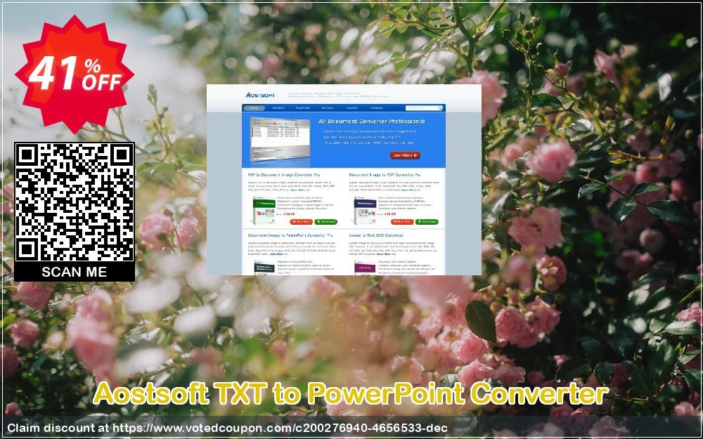 Aostsoft TXT to PowerPoint Converter Coupon, discount Aostsoft TXT to PowerPoint Converter Formidable sales code 2023. Promotion: Formidable sales code of Aostsoft TXT to PowerPoint Converter 2023