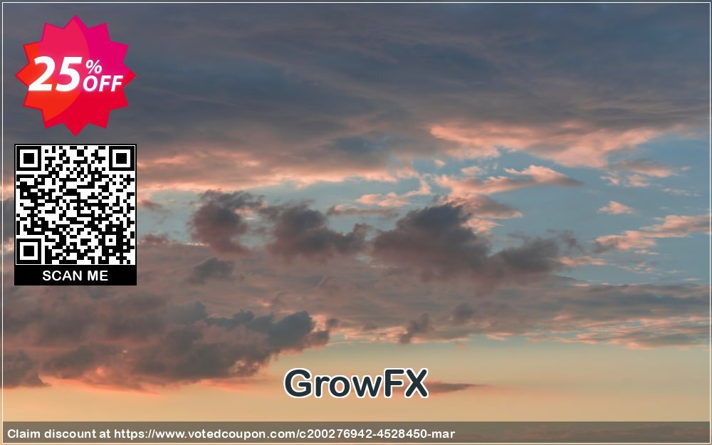 GrowFX Coupon, discount 2024 Spring SALE. Promotion: Marvelous discount code of GrowFX (Individual License) 2024