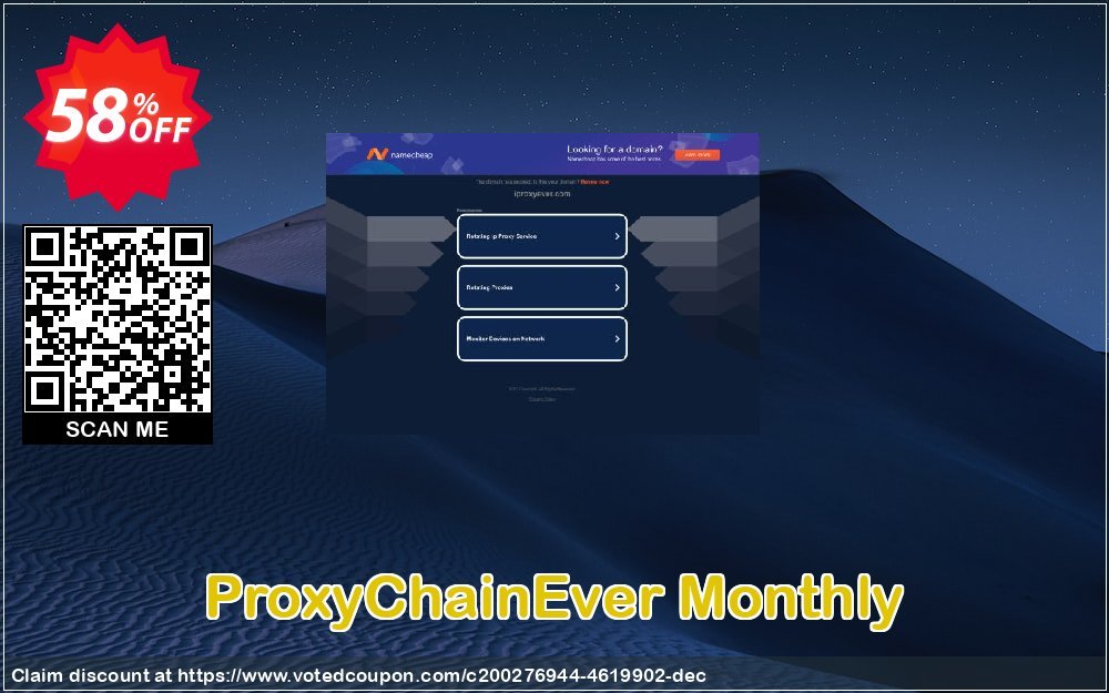 ProxyChainEver Monthly Coupon, discount ProxyChainEver Monthly Amazing sales code 2023. Promotion: Amazing sales code of ProxyChainEver Monthly 2023