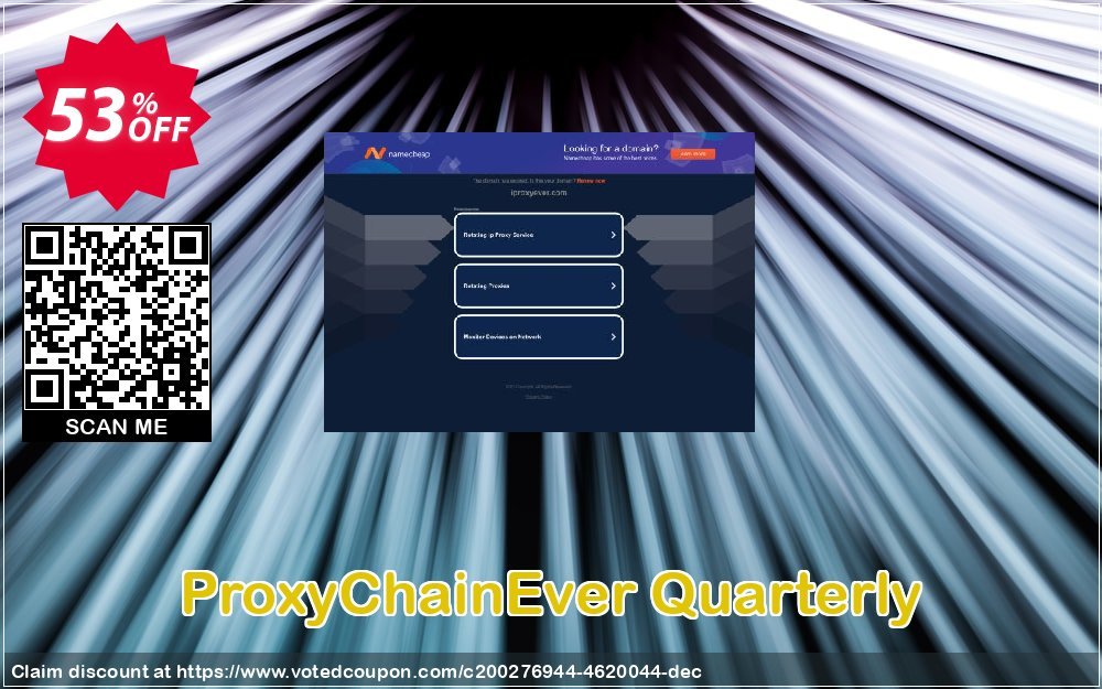 ProxyChainEver Quarterly Coupon, discount ProxyChainEver Quarterly Hottest offer code 2023. Promotion: Hottest offer code of ProxyChainEver Quarterly 2023